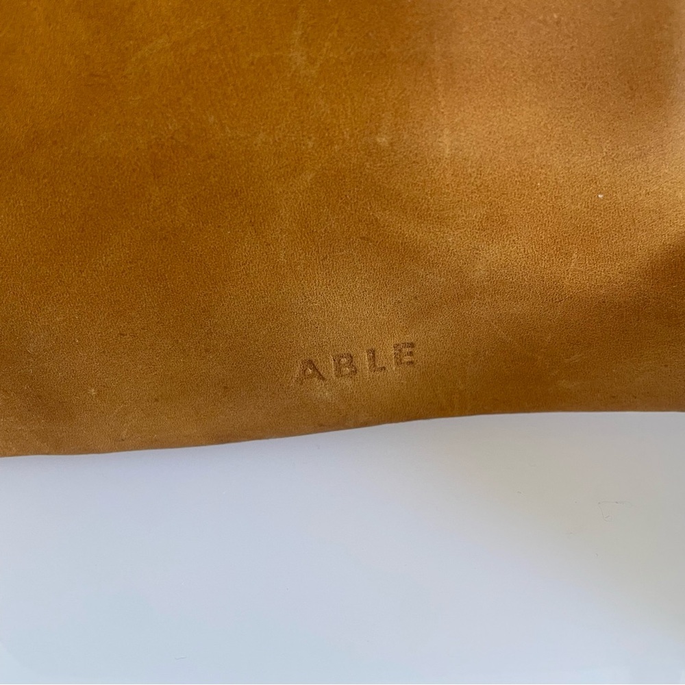 ABLE Fozi Wristlet Conac Suede Clutch with Gold Ring - Picture 3 of 7